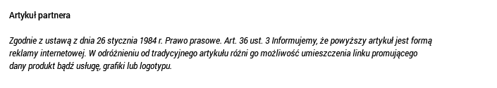 Informacja prawna